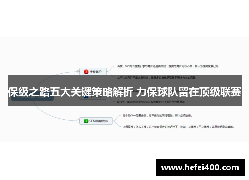 保级之路五大关键策略解析 力保球队留在顶级联赛